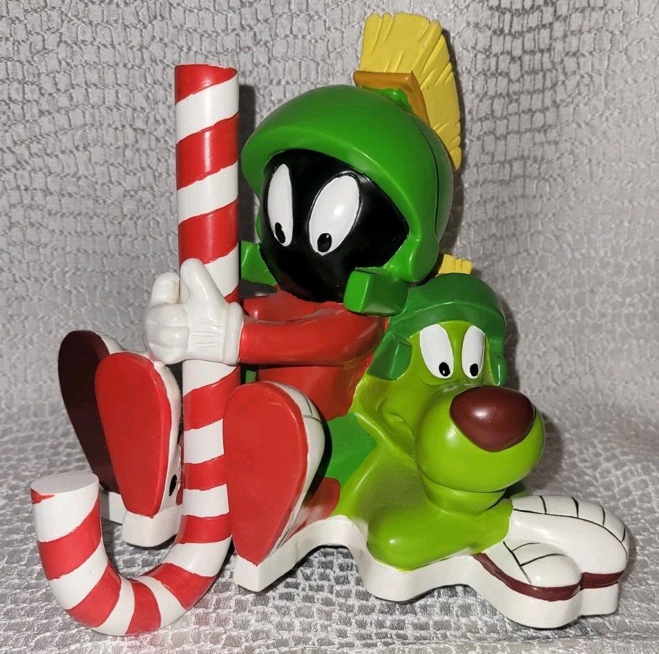 Marvin Martian & K-9" Christmas Stocking Holder Vintage 1998 Warner Bros Studio