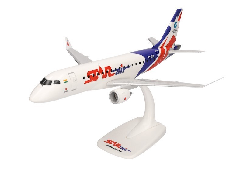 Herpa 614160 Star Air Embraer ERJ-175 VT-GSI Desk Top 1/100 Model AV Airplane