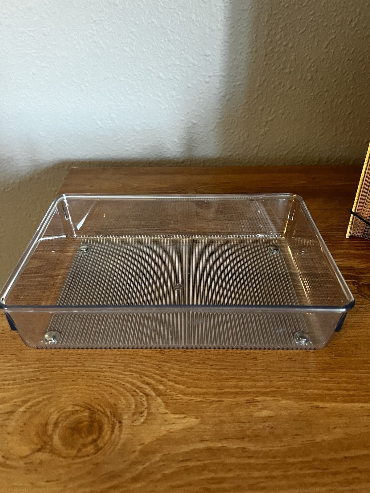 Clear Plastic Storage Container  9” X 6” X 2”