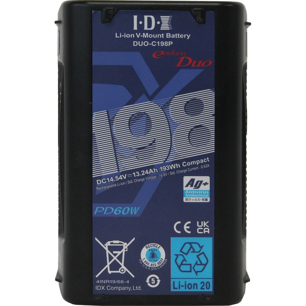 IDX System Technology DUO-C198P Battery (14.5v, 193wh, V-Mount) | MPN# DUO-C198