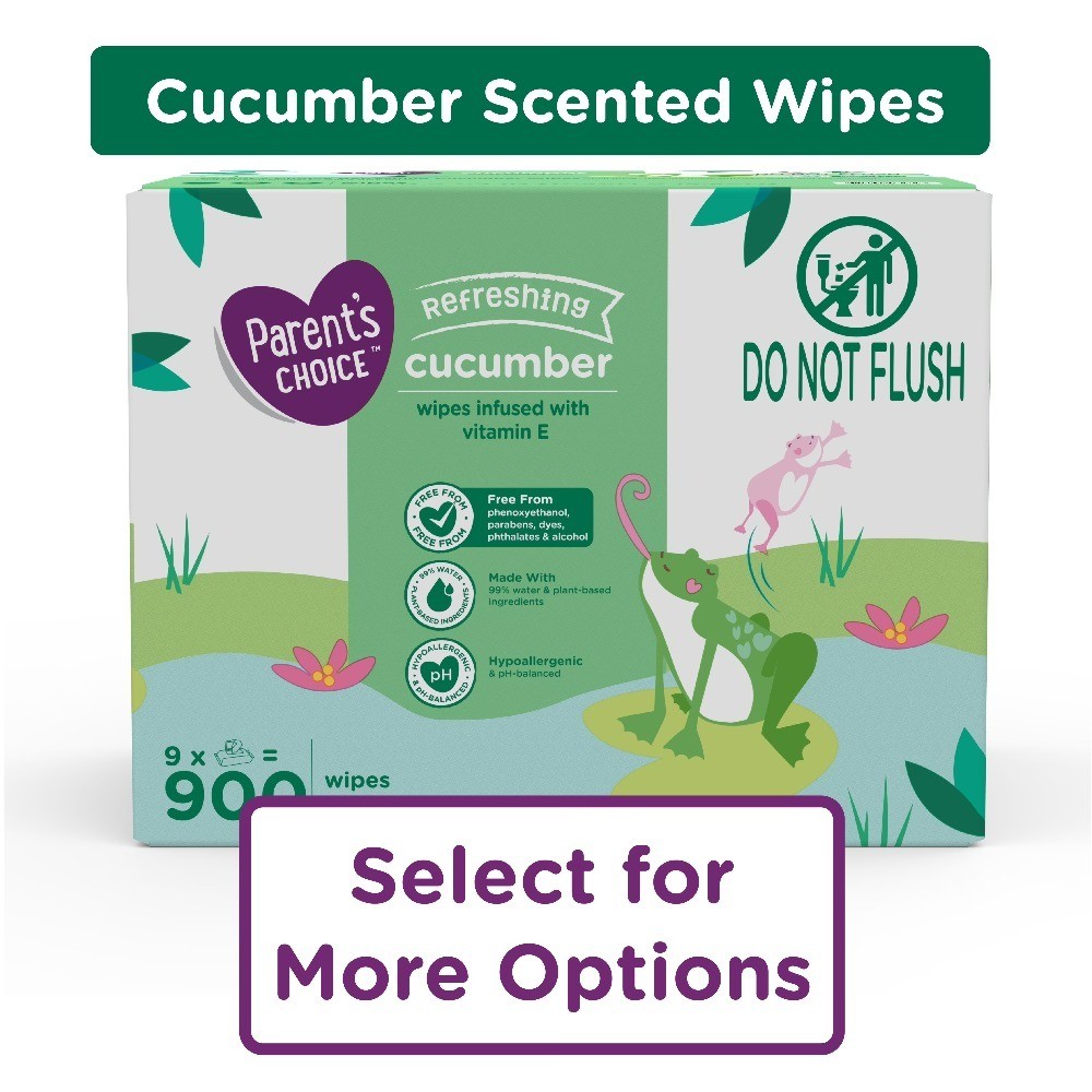 Cucumber Scented Baby Wipes 900 Count Hypoallergenic and Soft for Sensitive Skin