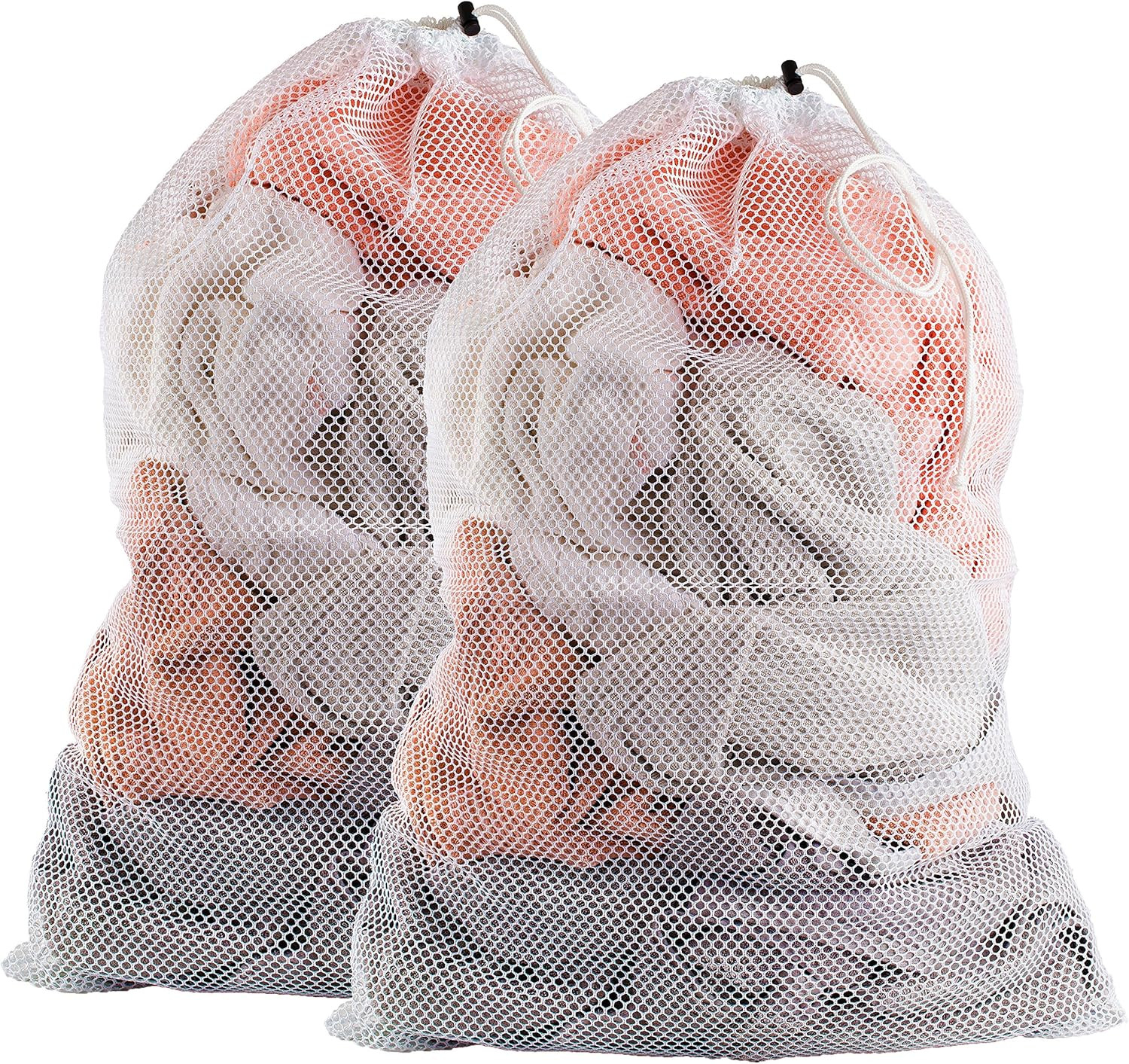 Mesh XL Laundry Bags - Durable, Machine Washable with Secure Drawstring Closure 