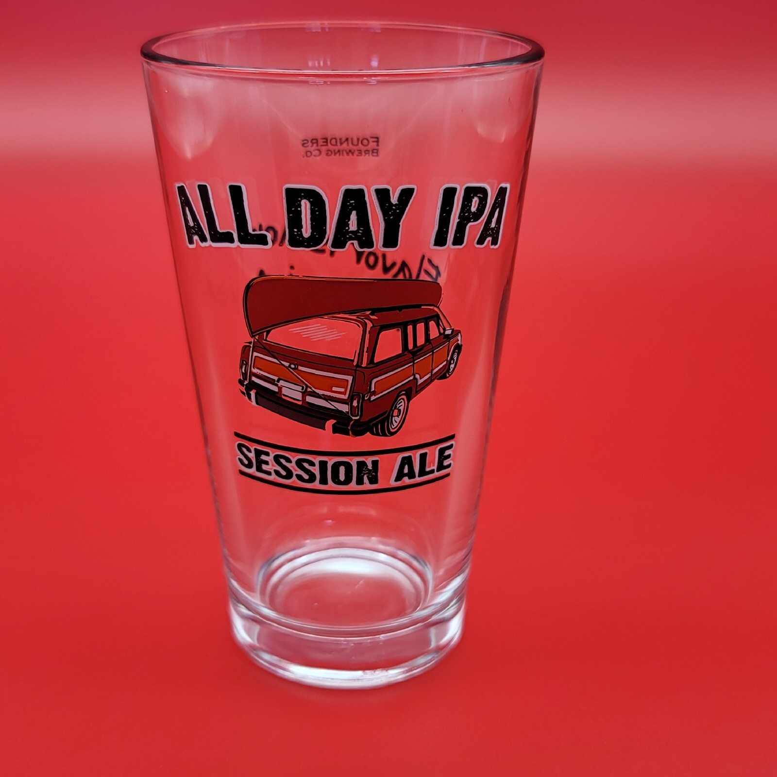 Founders All Day IPA Beer Pint Glass Mancave Barware Pub Bar Collectable