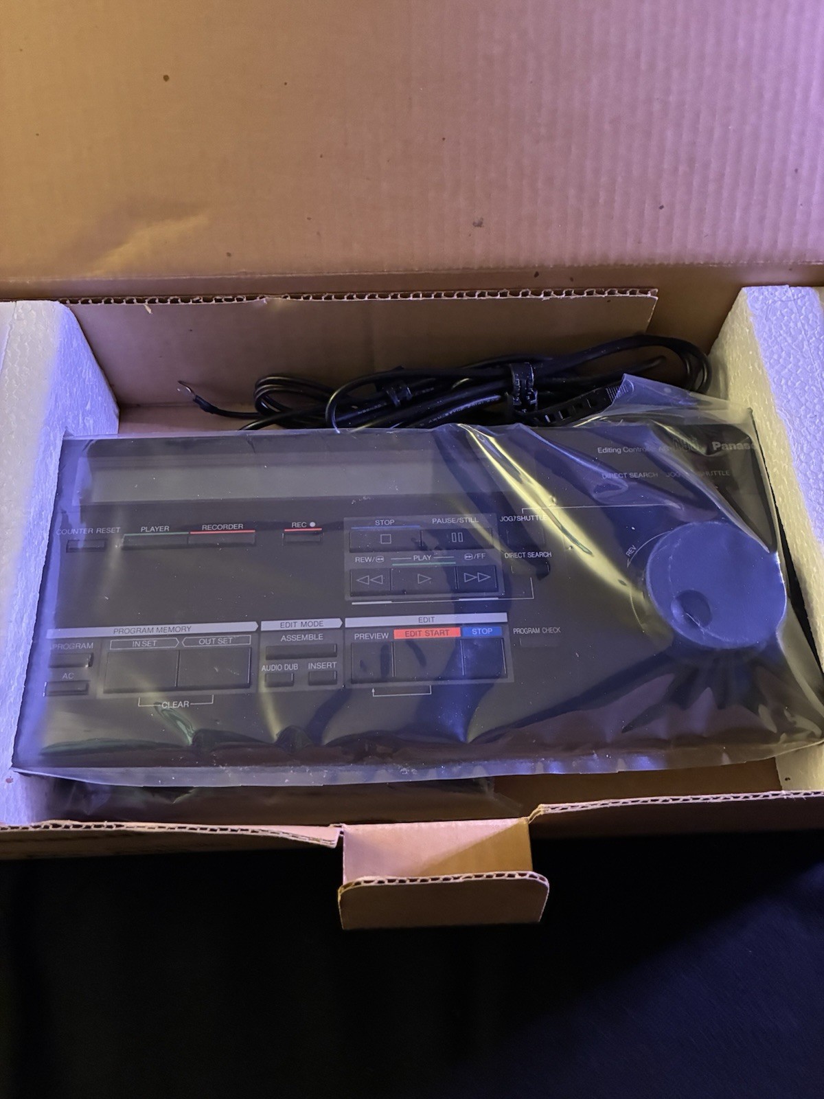 Panasonic AG-A95 Editing Controller Console with Jog/Shuttle Wheel