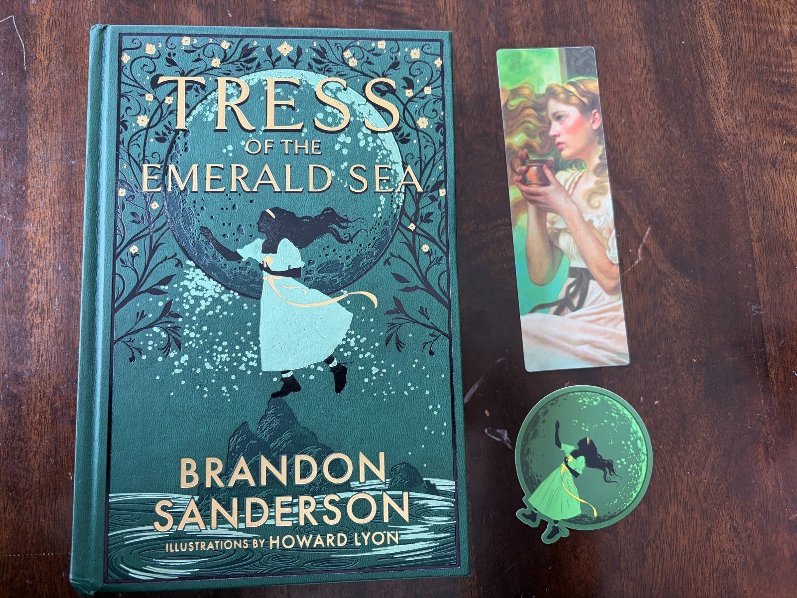 Tress of the Emerald Sea : A Cosmere Novel by Brandon Sanderson (2023) with swag