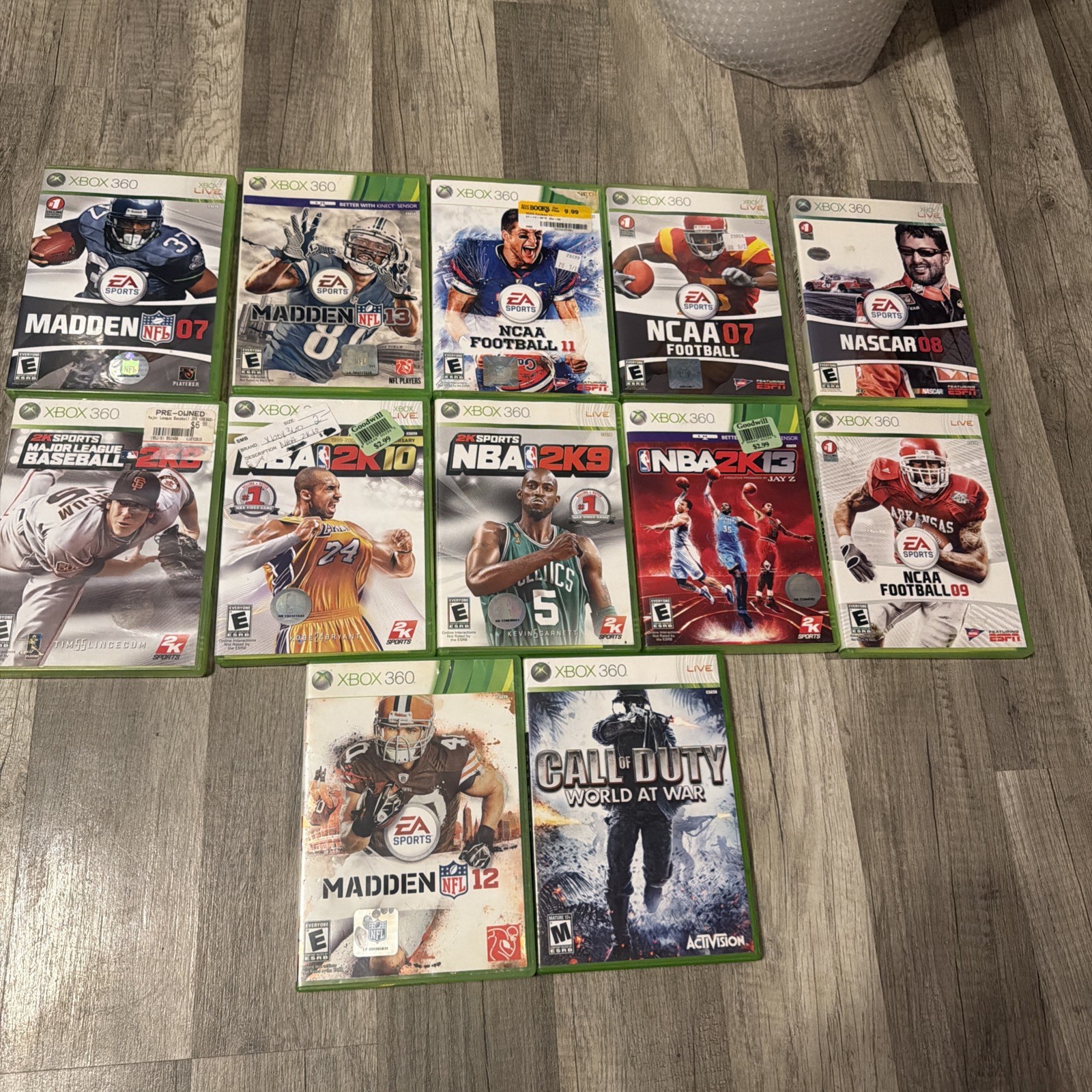 EA Sports & 2K Sports Xbox 360 Sports Game Lot Madden NFL NBA 2K NCAA NASCAR MLB