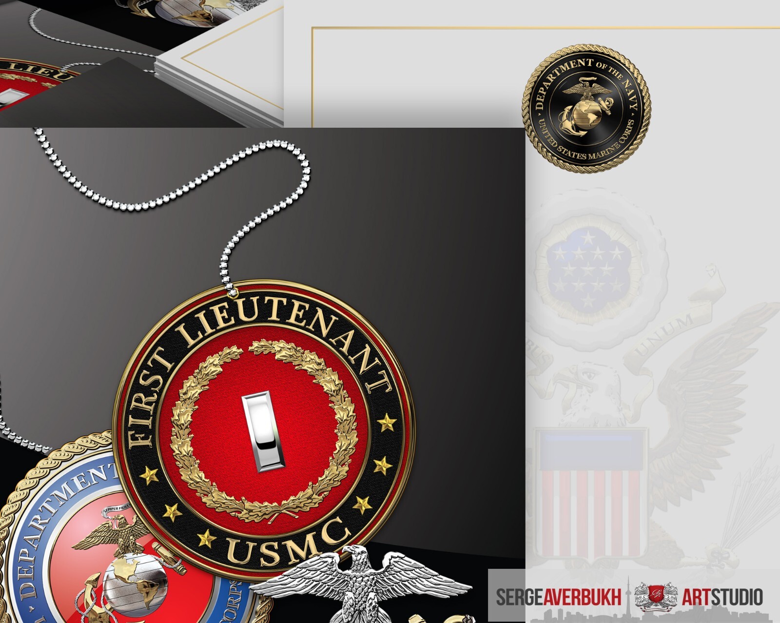 Customizable US Marine First Lieutenant 5x7 Invitation Template DIGITAL DOWNLOAD