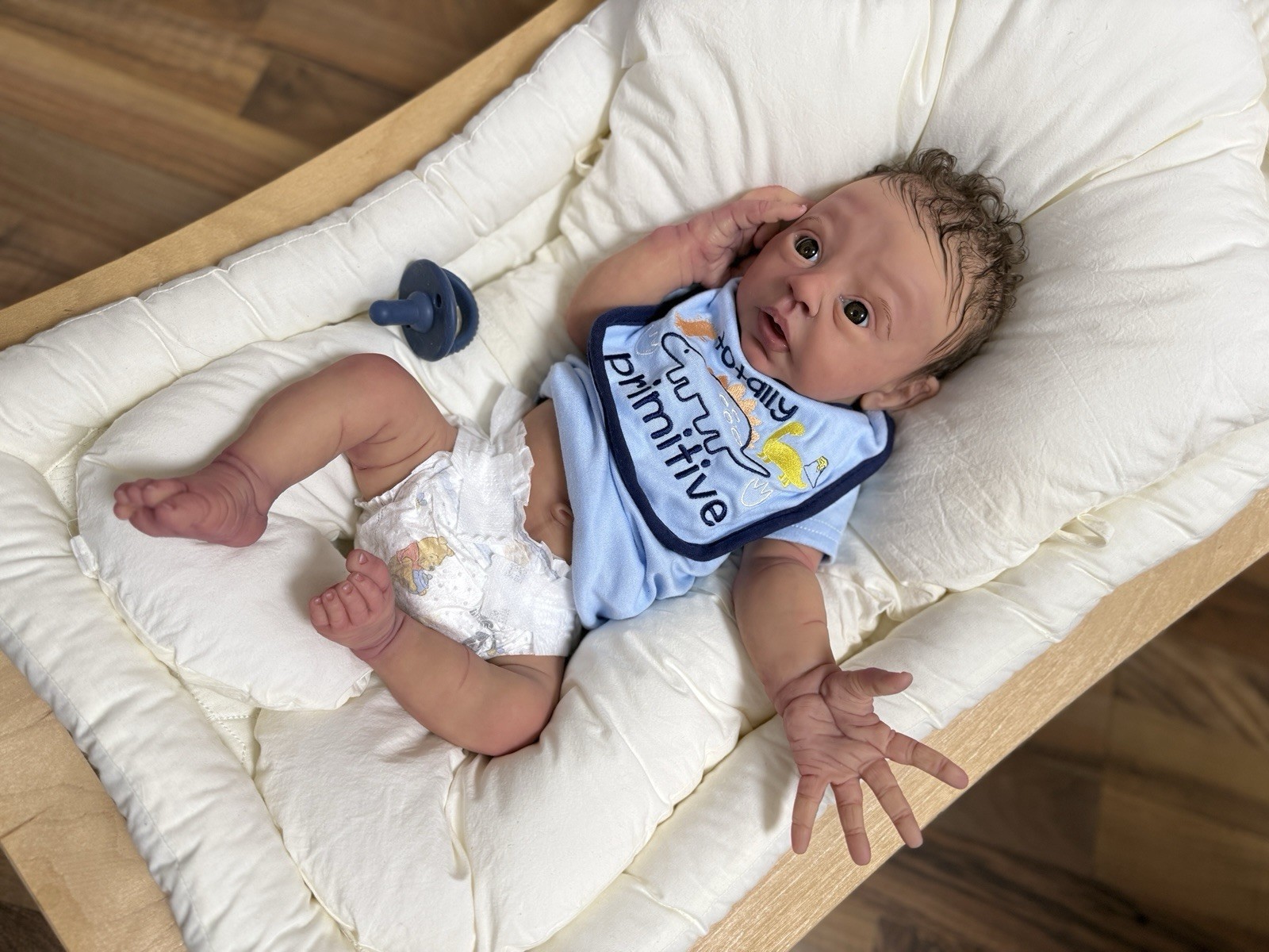 19” Blú Full Body Silicone Boy Doll By Lilianne Deres With Arm & Leg Armatures