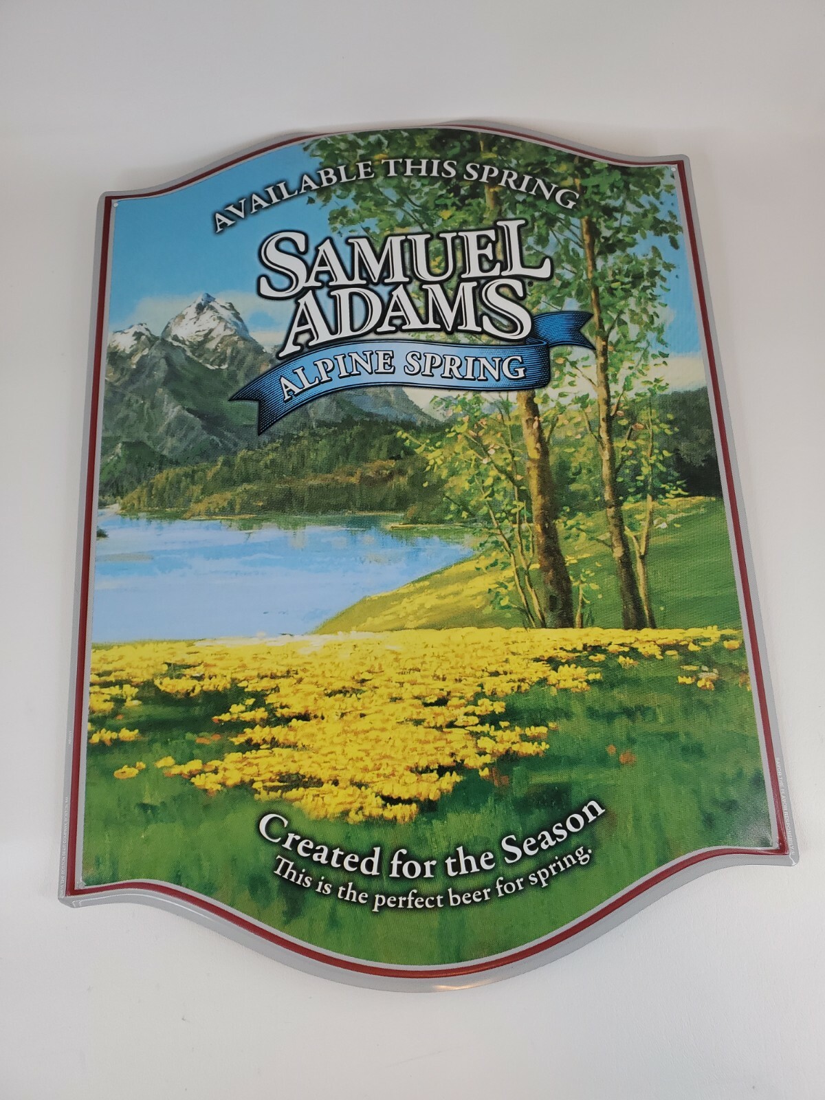 Samuel Adams Alpine Spring Metal Sign 2011 new old stock 22X16 inches
