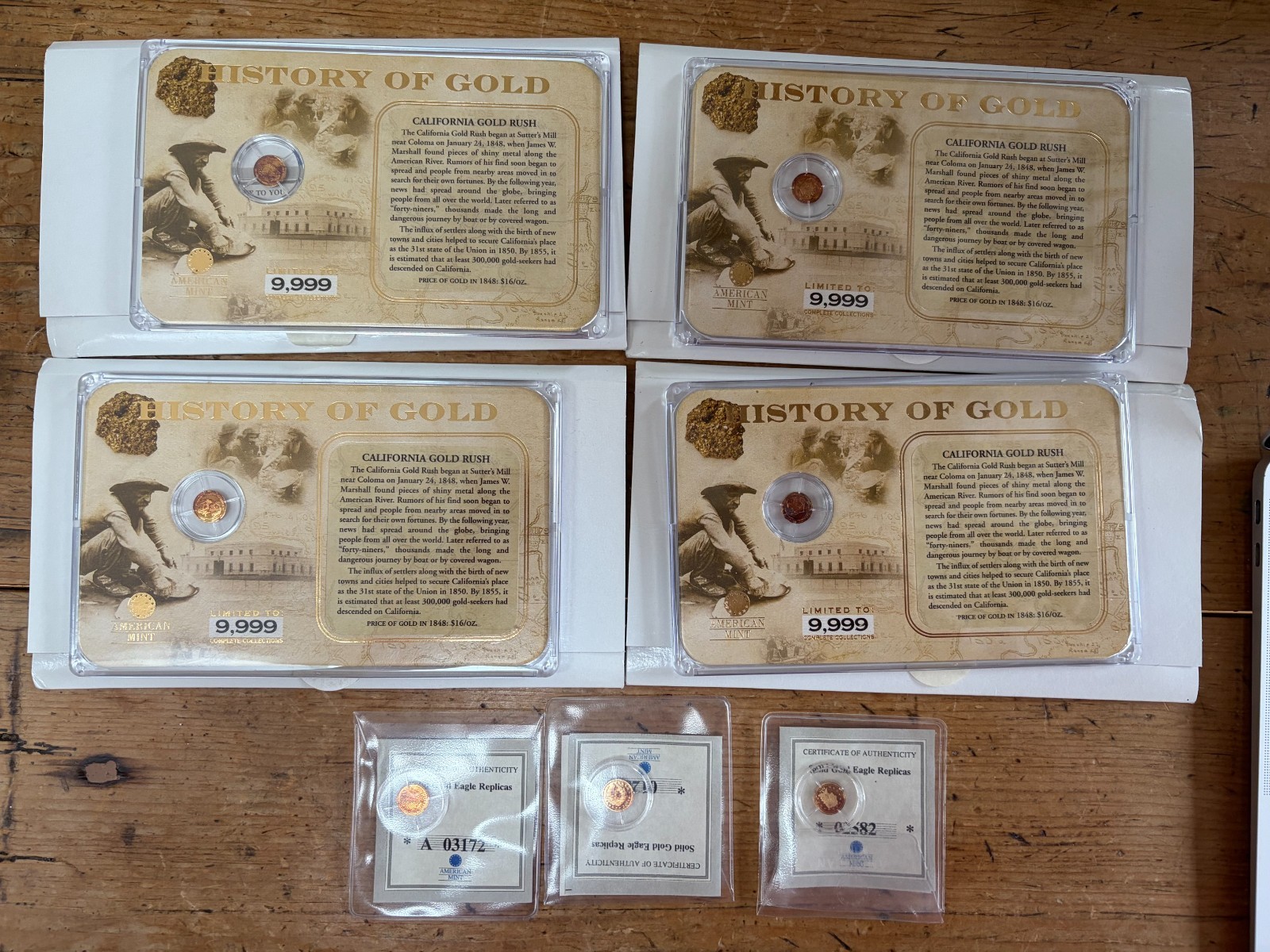 History of Gold, California Gold Rush 0.5 .585 Gold  by American Mint