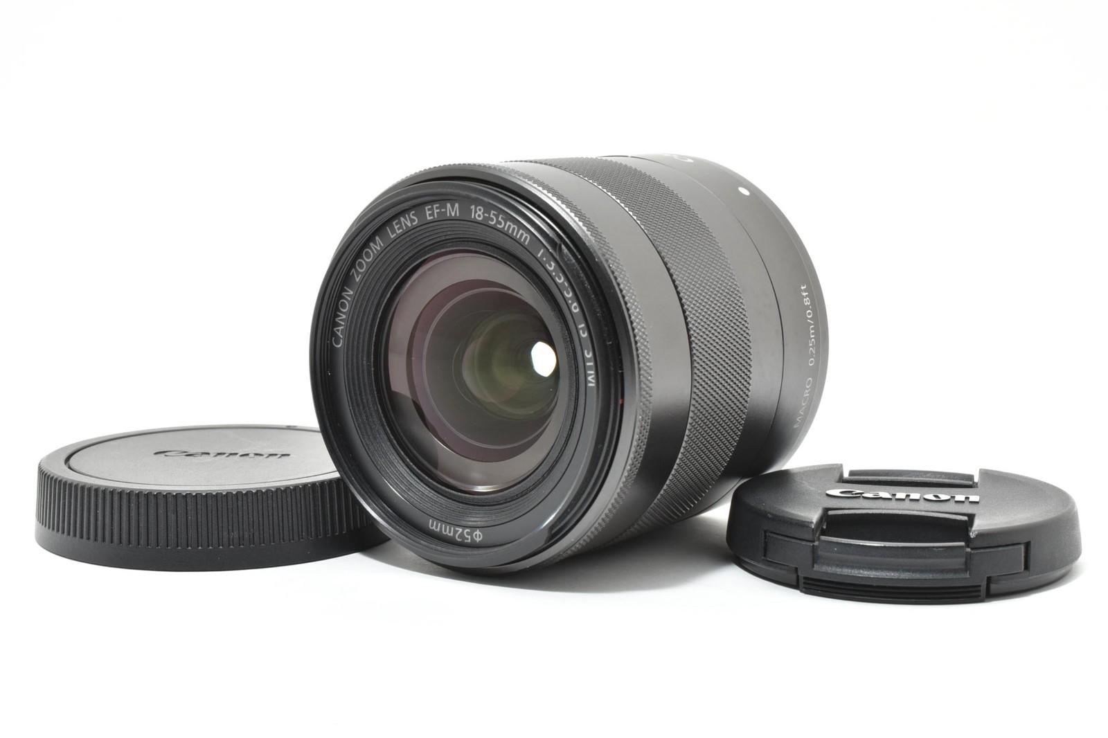 Exc Canon Zoom Camera Lens EF-M 18-55mm f3.5-5.6 Black Direct from Japan 942