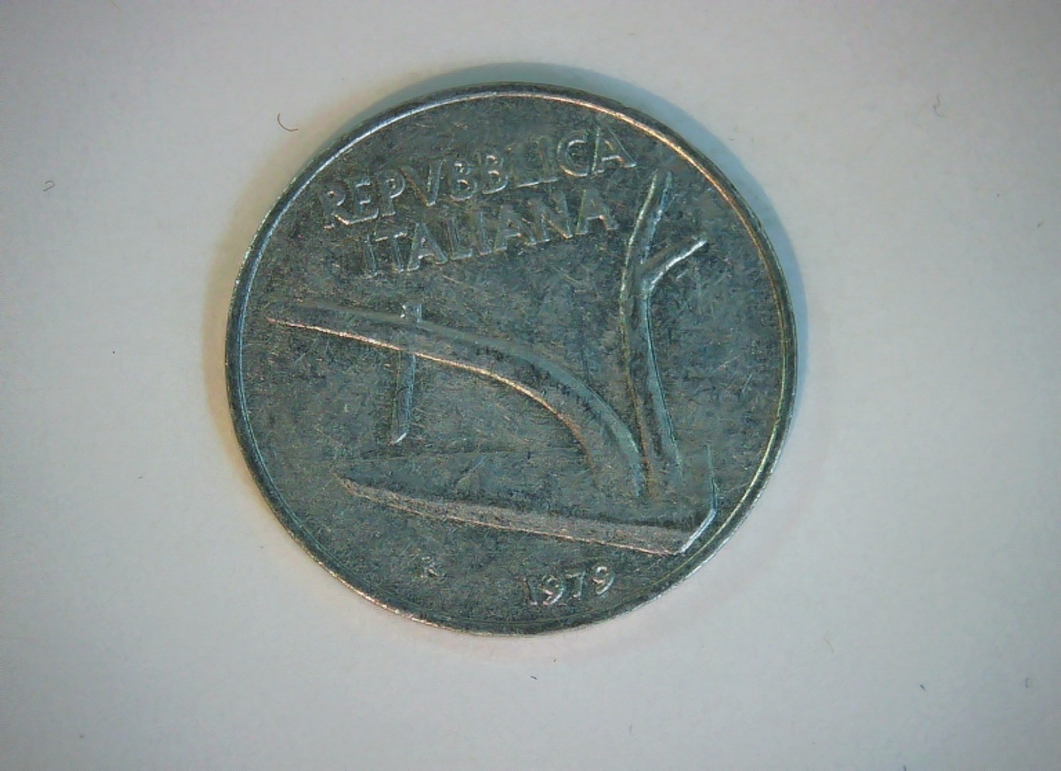 Italy 1979 10 Lire Spiga (Ear of wheat) Coin