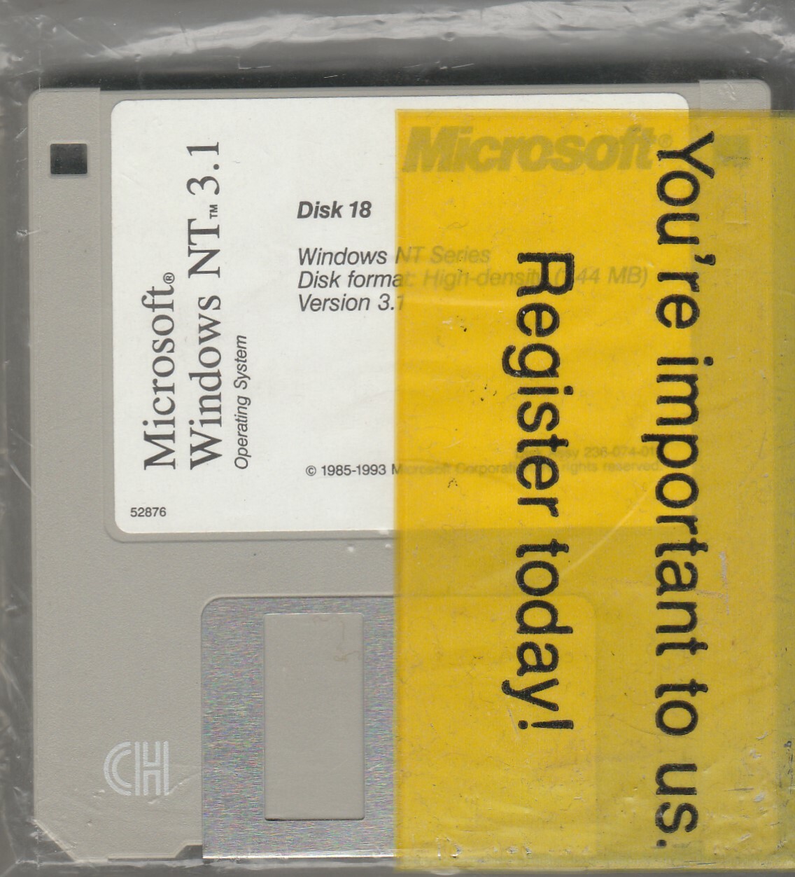 Microsoft Windows NT Series 3.1 ~ Disks 18-22  ~ 3.5" disk 1993