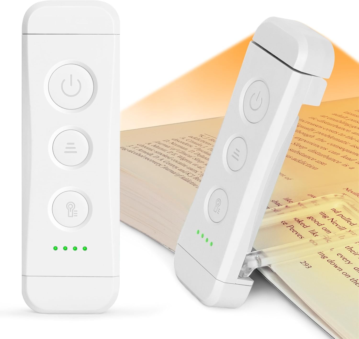 Glocusent USB Rechargeable Book Light, Portable Clip-on LED Reading Light, Readi