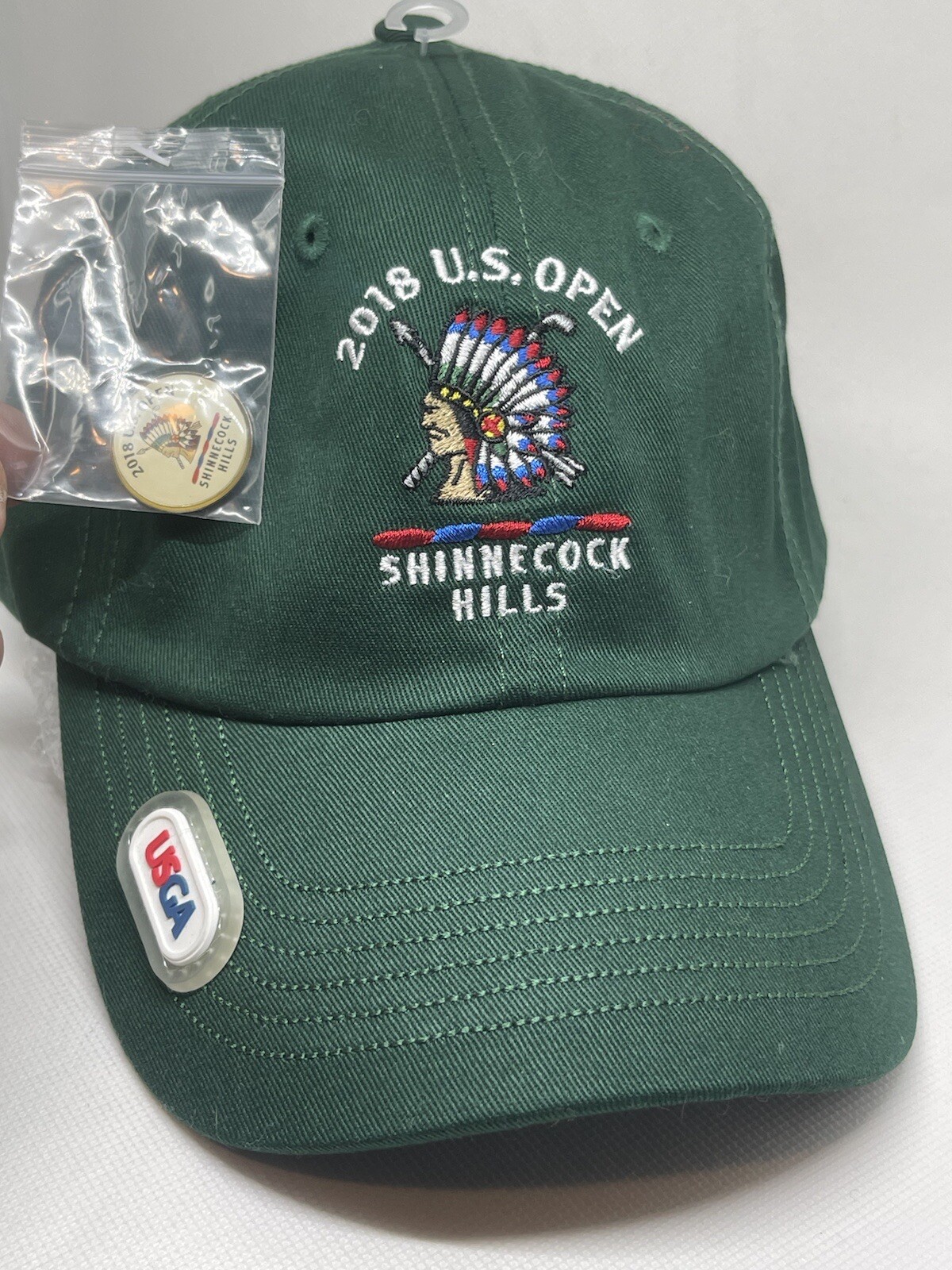 Shinnecock Hills US Open Hat Cap Strap Back Green 2018 PGA Golf USGA One Size