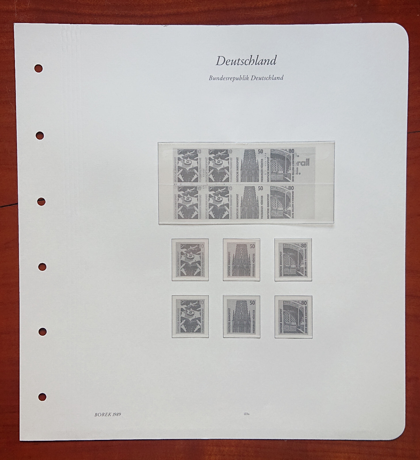 Vordruckblatt Federal Republic Germany Borek 1989 S.123a Architecture Building