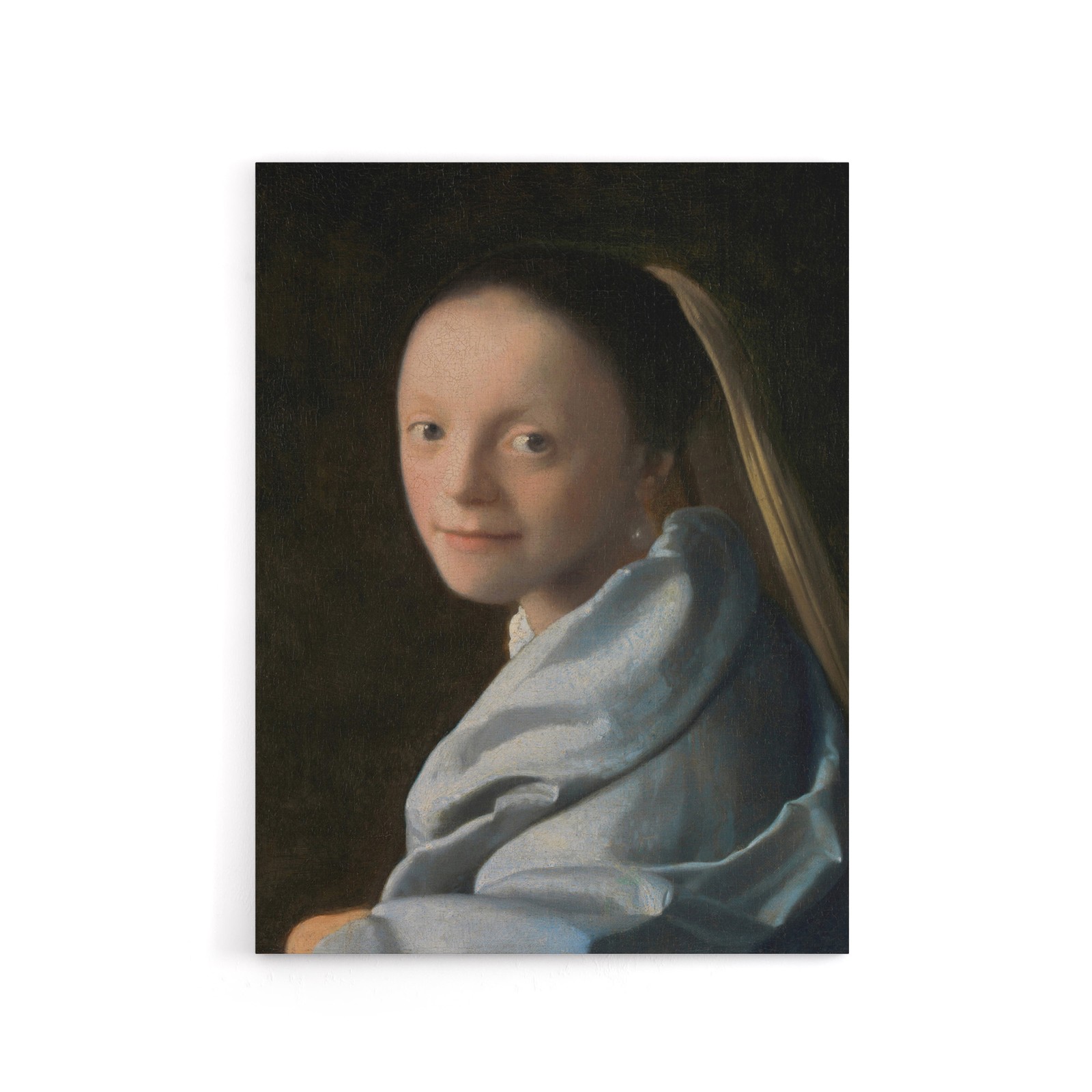Study of a Young Woman Vermeer Vintage Canvas Wall Art Print