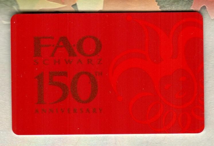 F.A.O. SCHWARZ 150th Anniversary, Jester ( 2012 ) Gift Card ( $0 )
