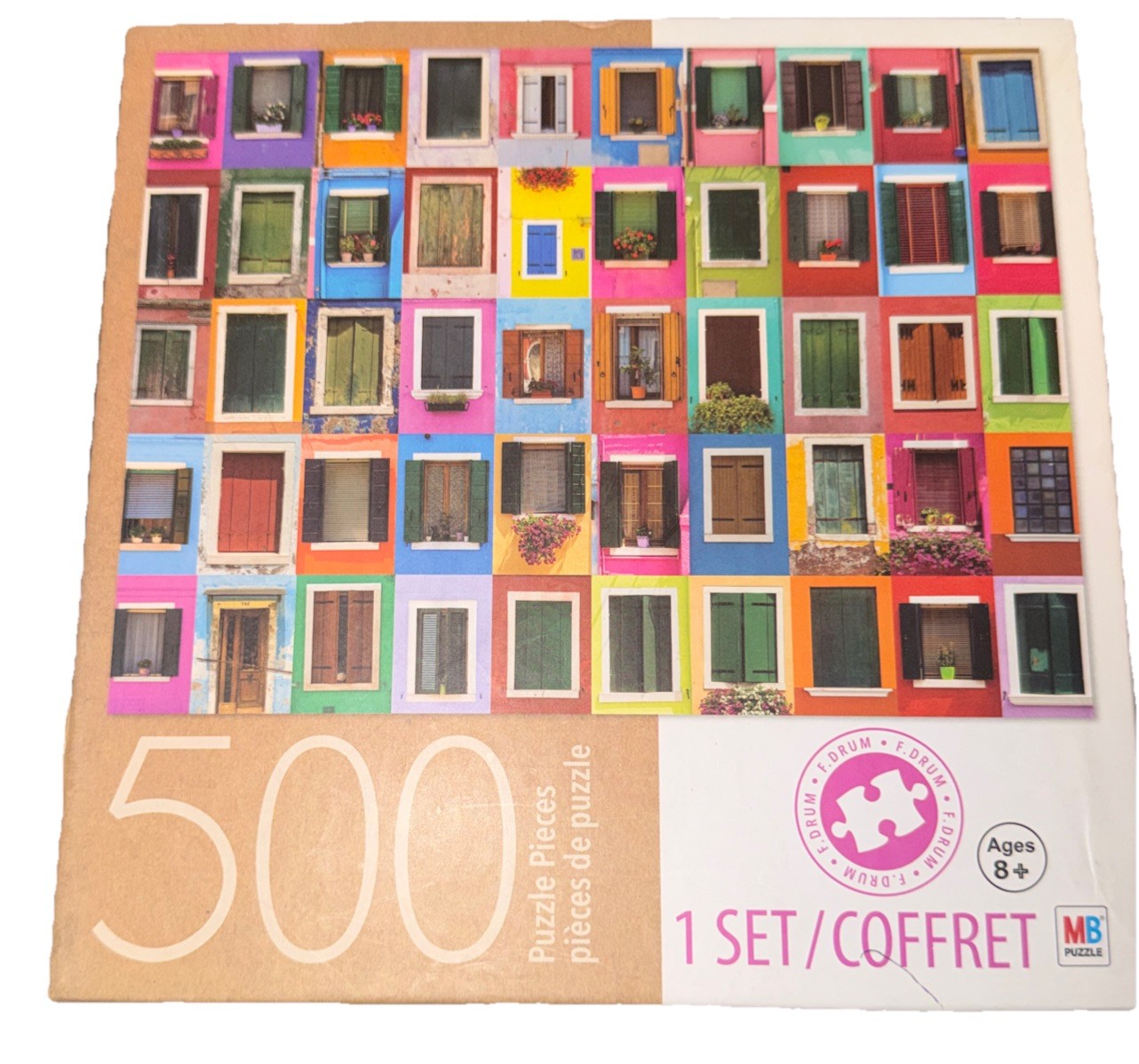 Colorful Windows 500 Piece Jigsaw Puzzle by Milton Bradley