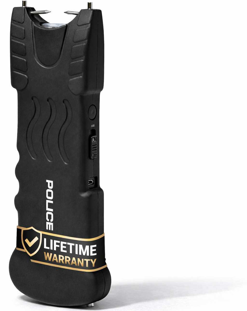 Police Stun Gun 916 Rechargeable with LED Flashlight Black