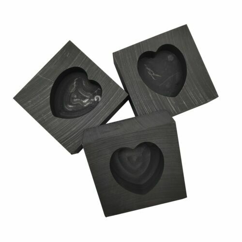 Gold Silver Metal  Graphite Ingot Mold Mould Heart For Melting Casting Refining