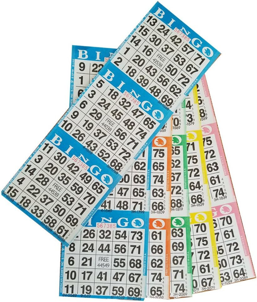 New Bingo Paper Game Cards 3 Cards 5 Sheets 100 Books Fast Shipping