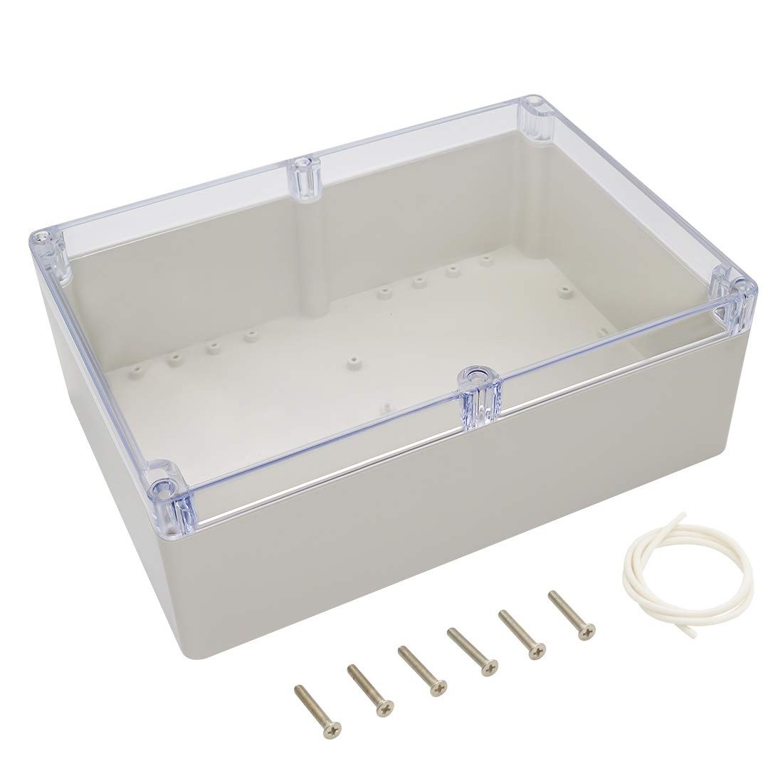 LeMotech IP65 Waterproof Electrical Enclosure Box Grey 10.4x7.2x3.7in Project Du