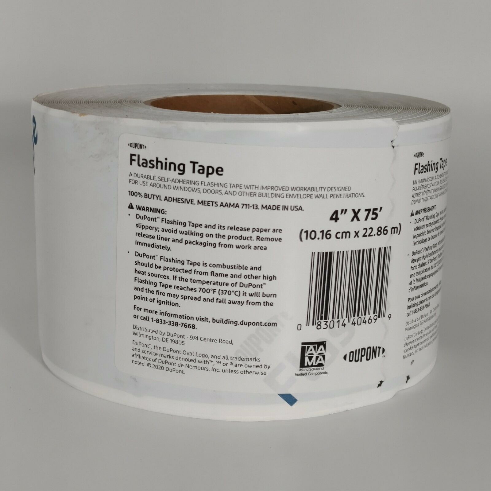 DuPont Tyvek Durable Butyl Based Adhering Flashing Tape Roll Size 4" X 75' Long