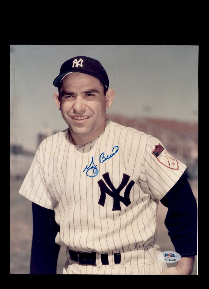 Yogi Berra PSA DNA Signed 8x10 Photo Autographed Yankees