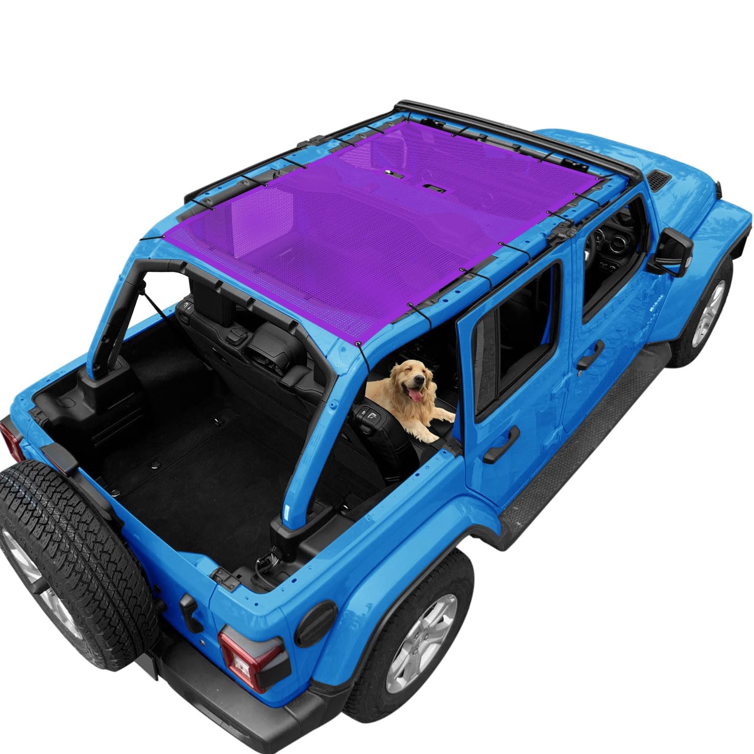 JL Top Sun Shade Roof Compatible with Jeep Wrangler 2 or 4 Door 2018 to 2023 ...