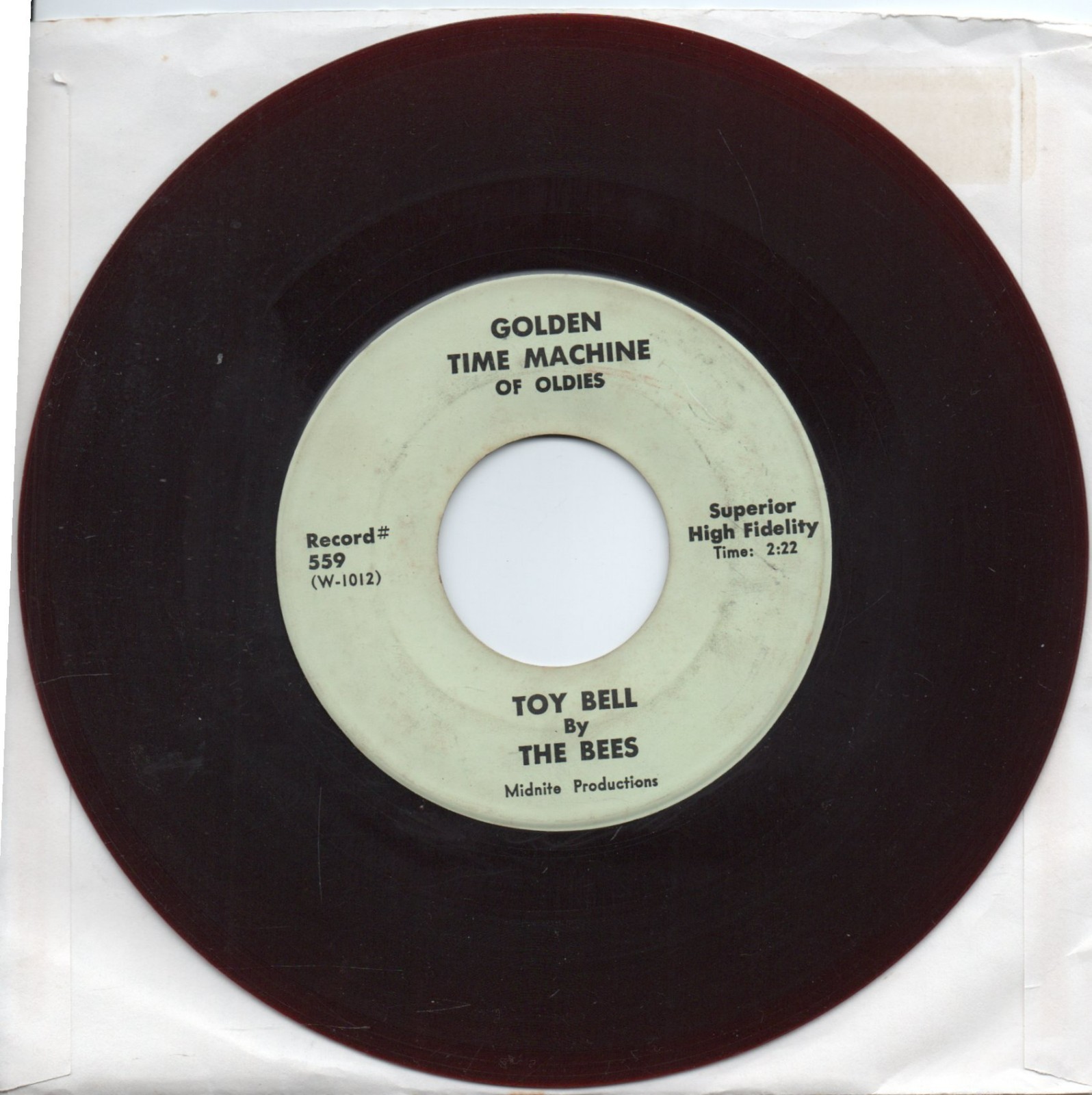 The Bees Toy Bell / The Spiders  The Real Thing on Golden Time Machine