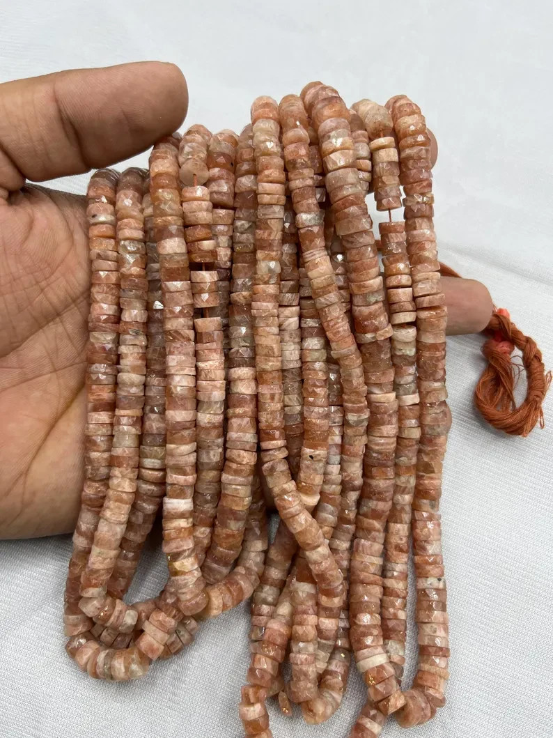 Natural Strawberry Quartz Faceted Pear Shape Bead 6x8mm Strawberry Quartz 8 INCH