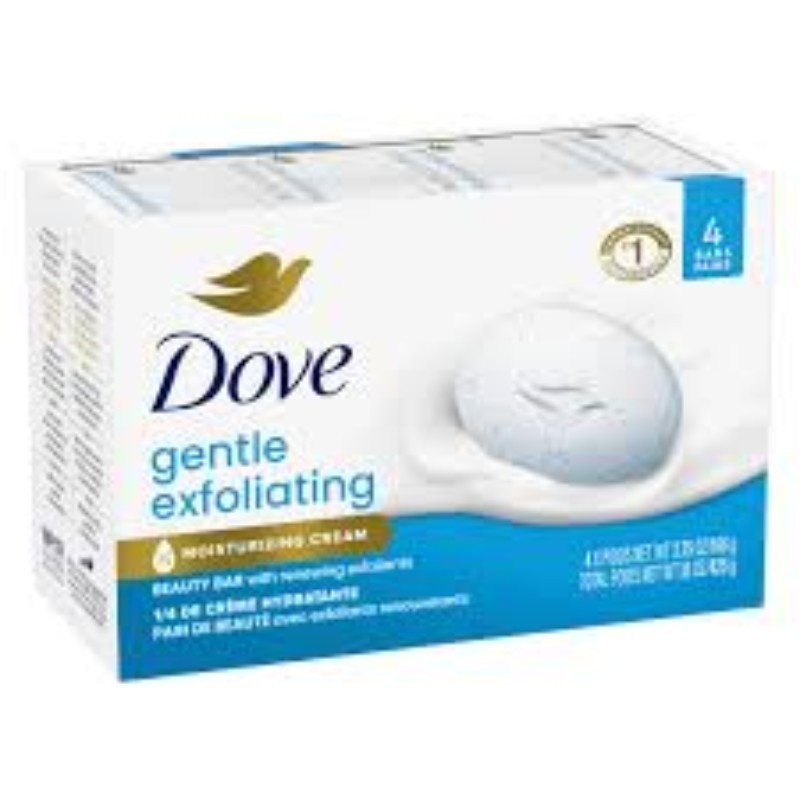 6x Dove Gentle Exfoliating Soap Bar Beauty Bars New Sealed Fresh 3.75oz