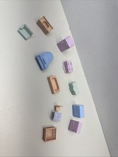 Vintage Plastic Dollhouse Furniture ~ Lot of 12 Very Cool!
