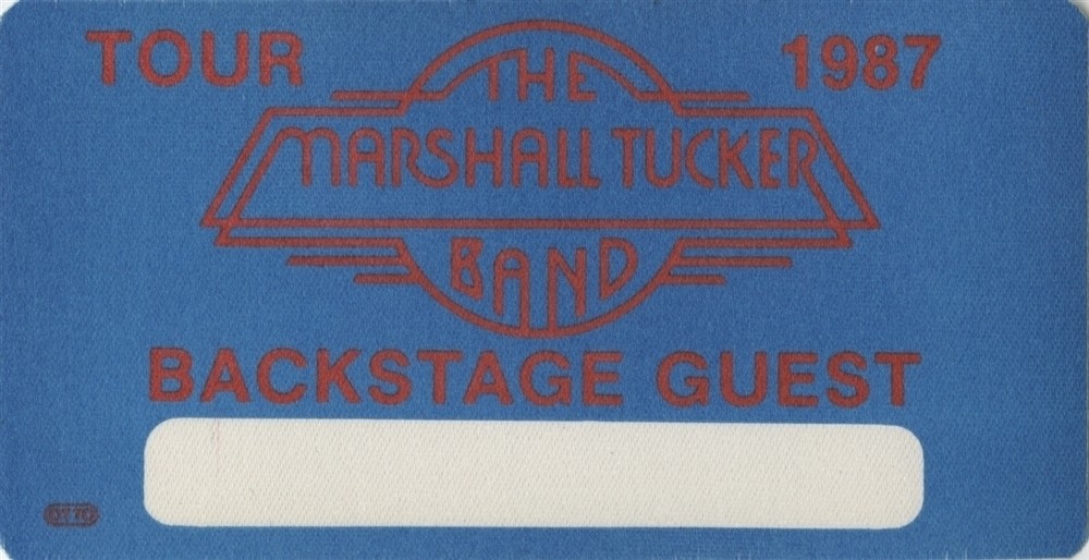 Marshall Tucker Band 1987 concert tour vintage Band Guest Backstage Pass