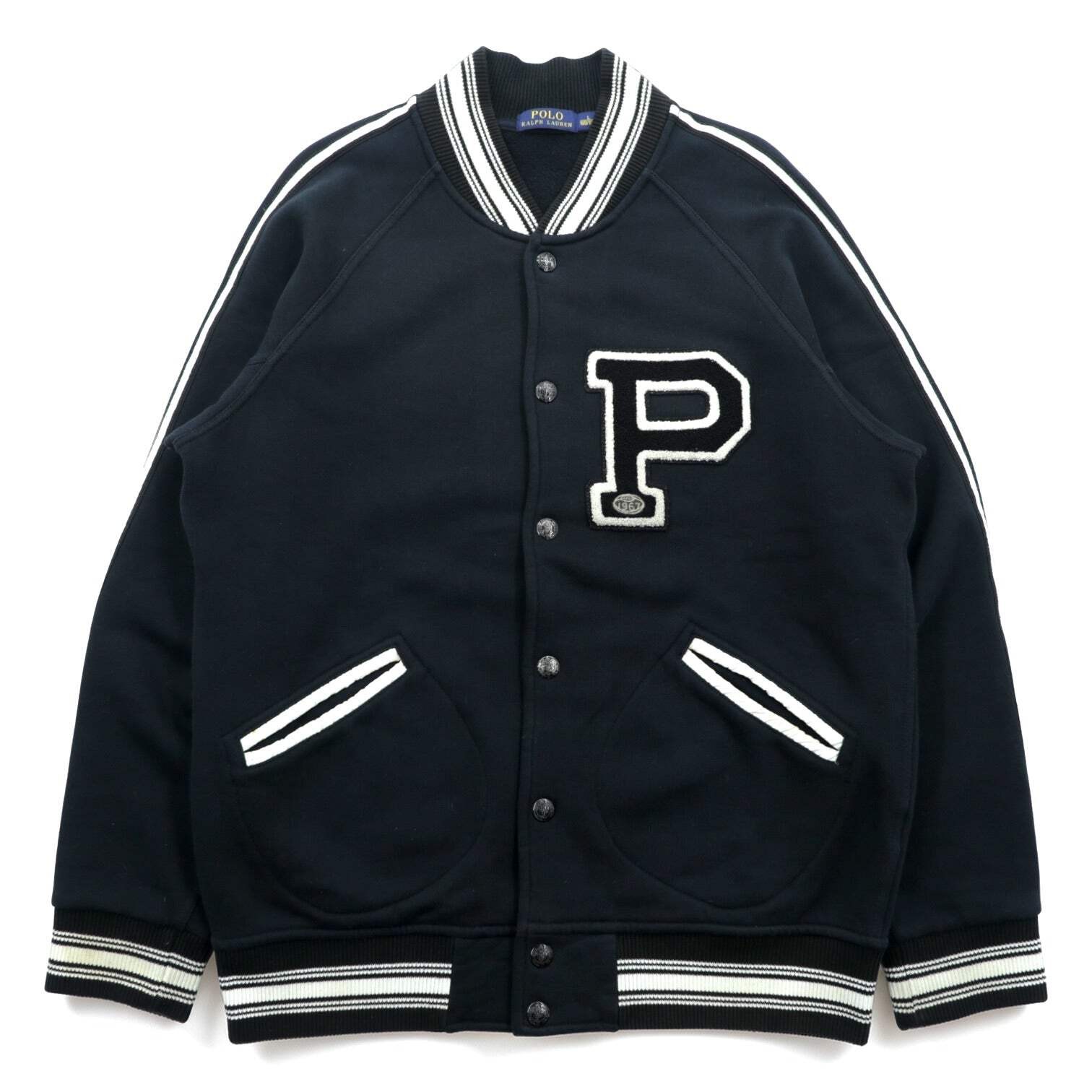 Polo Ralph Lauren Lettered Varsity Jacket Sweatshirt L Patch