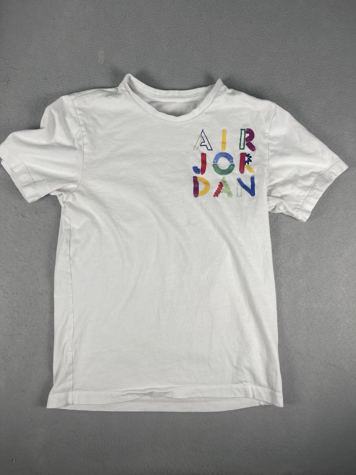 AIR JORDAN Nike Men’s Large Basketball Graphic T-Shirt Jumpman White DM3078-100