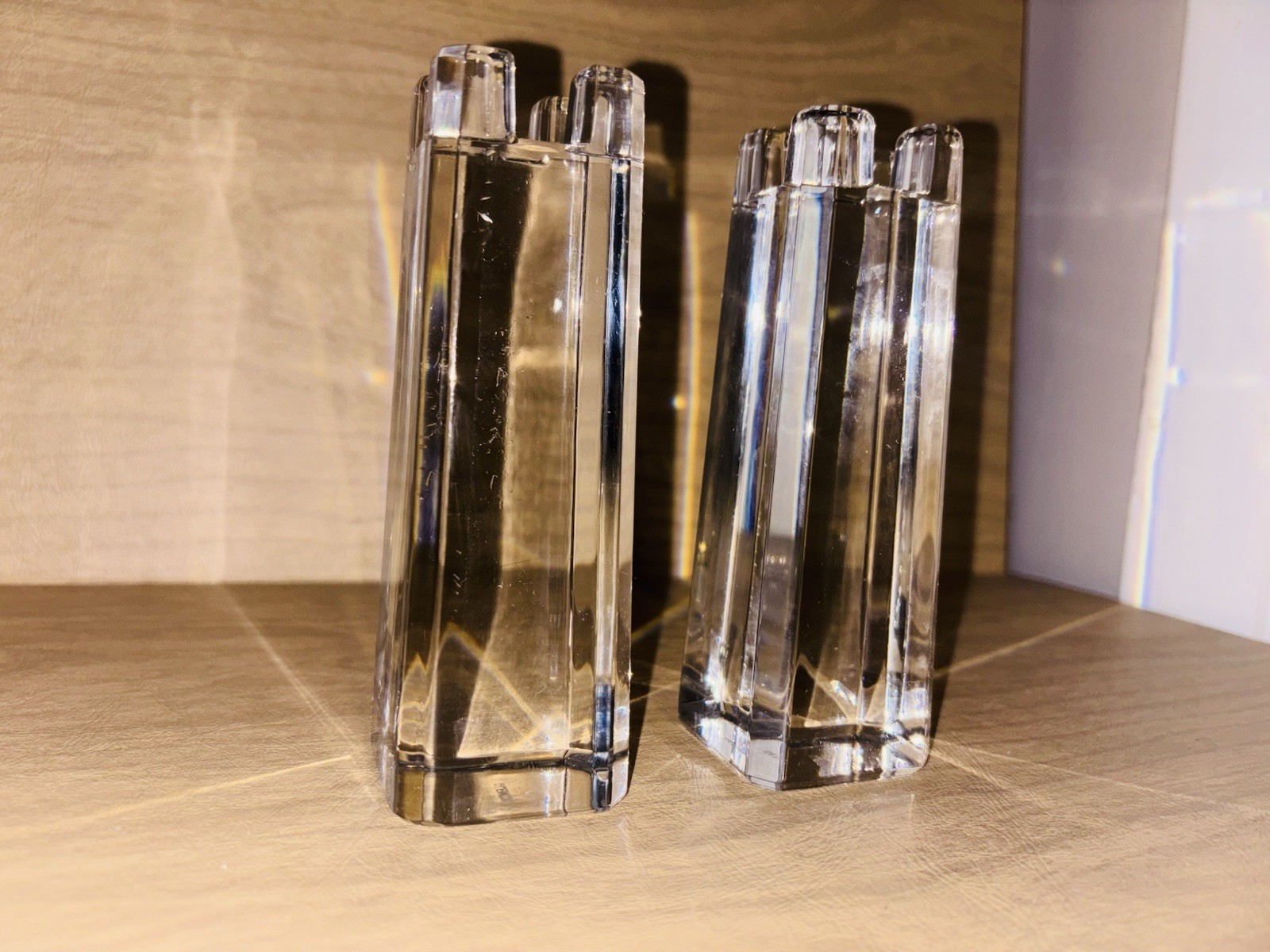 2 Lenox Crystal Candlesticks  Avalon 5.5 Inches luxury