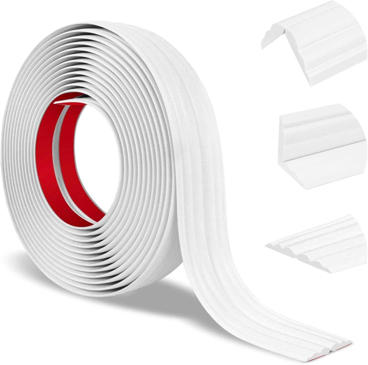Wall Corner Protector Peel and Stick Corner Trim Molding Flexible 0.8” W x 10’ L