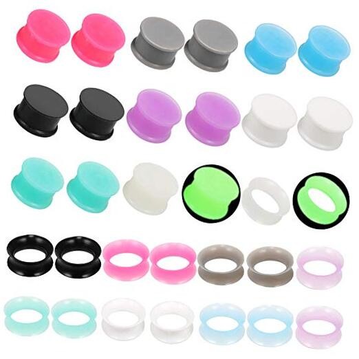 Juway Oveta Ear Gauges for Ear Silicone Ear Plugs Soft Flexible Silicone Gauge 