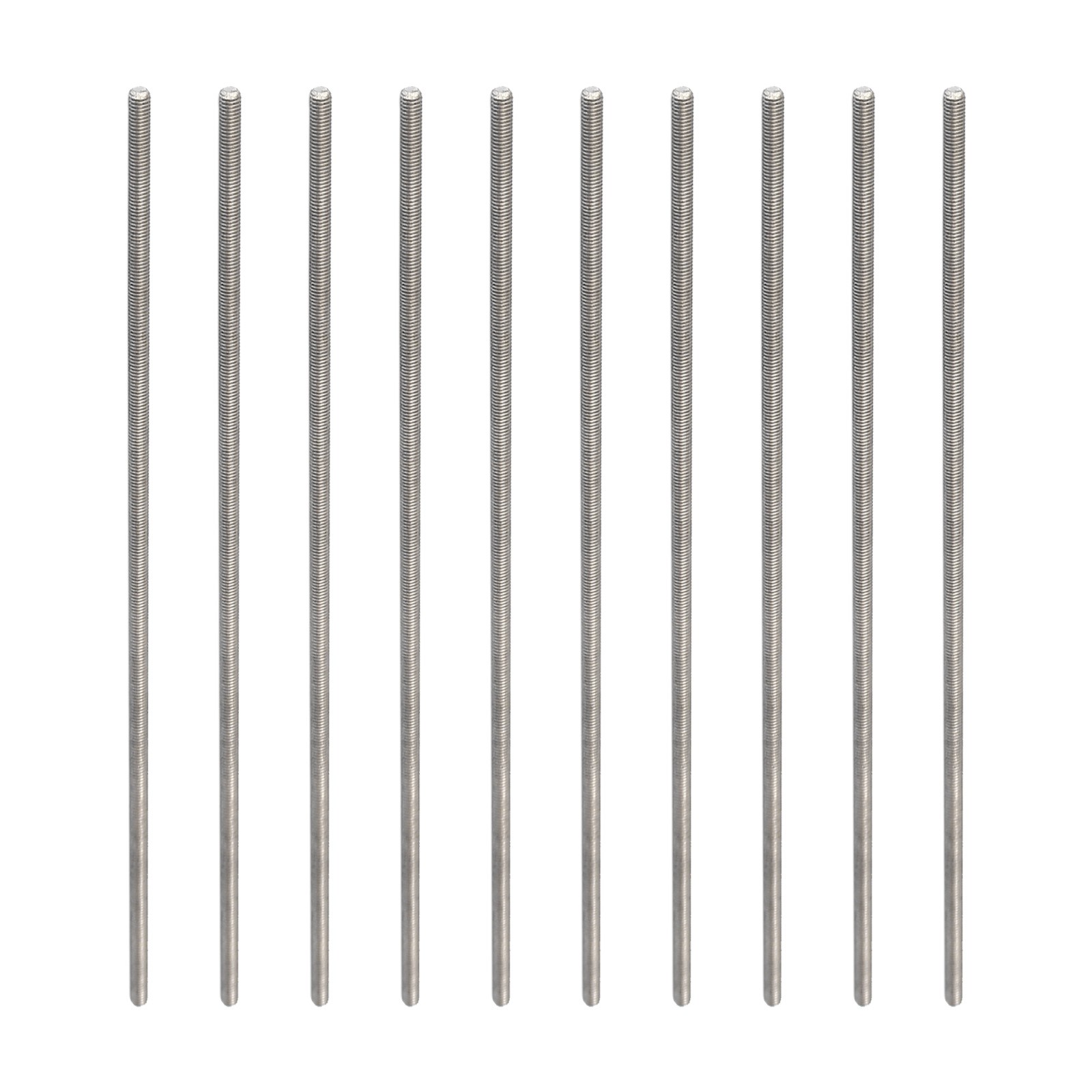 Fully Threaded Rod [for Clamps and U-Bolts] - M3x190mm 0.5mm Pitch/Silver/10Pack