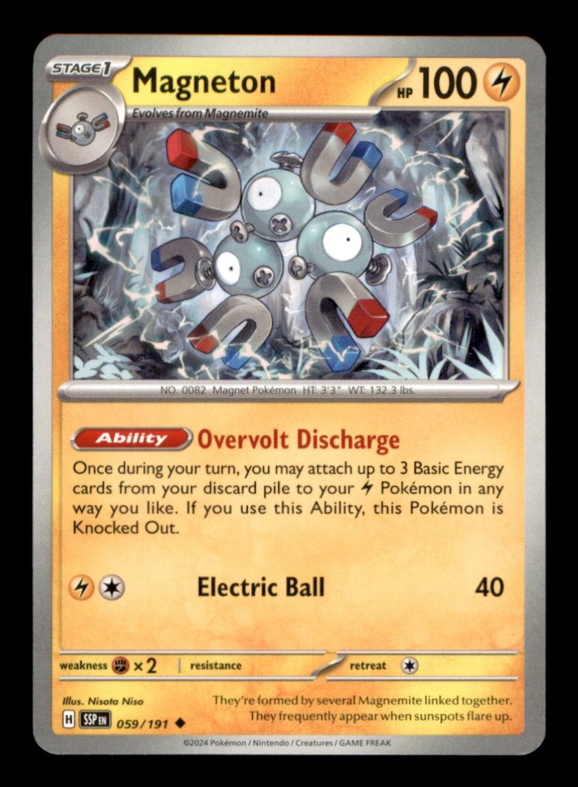 Magneton Uncommon SV08: Surging Sparks 059/191 NM Normal Pokemon
