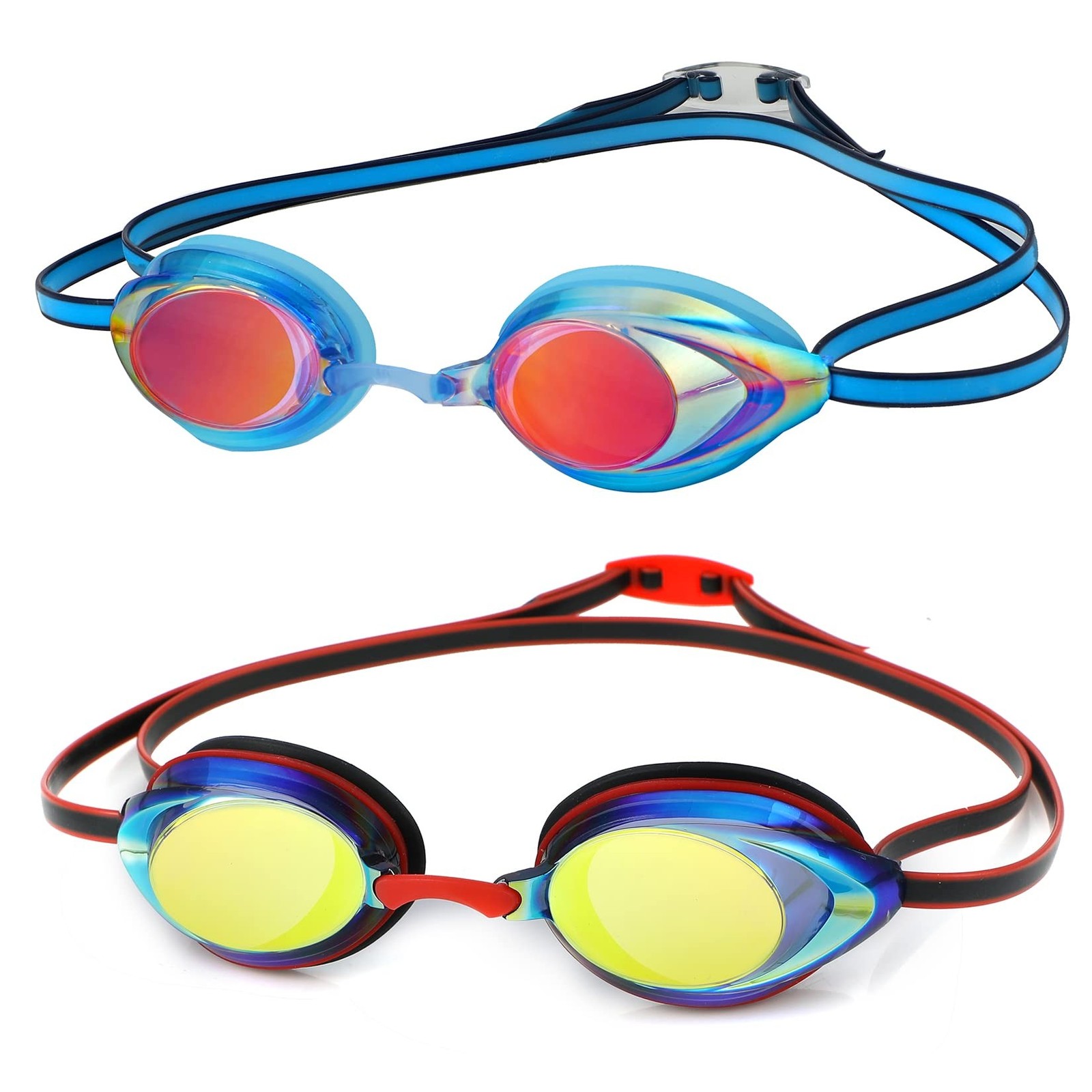 Swim Goggles, Swimming Goggles 2 Pack UV Protection Anti Fog Swim Goggles for...