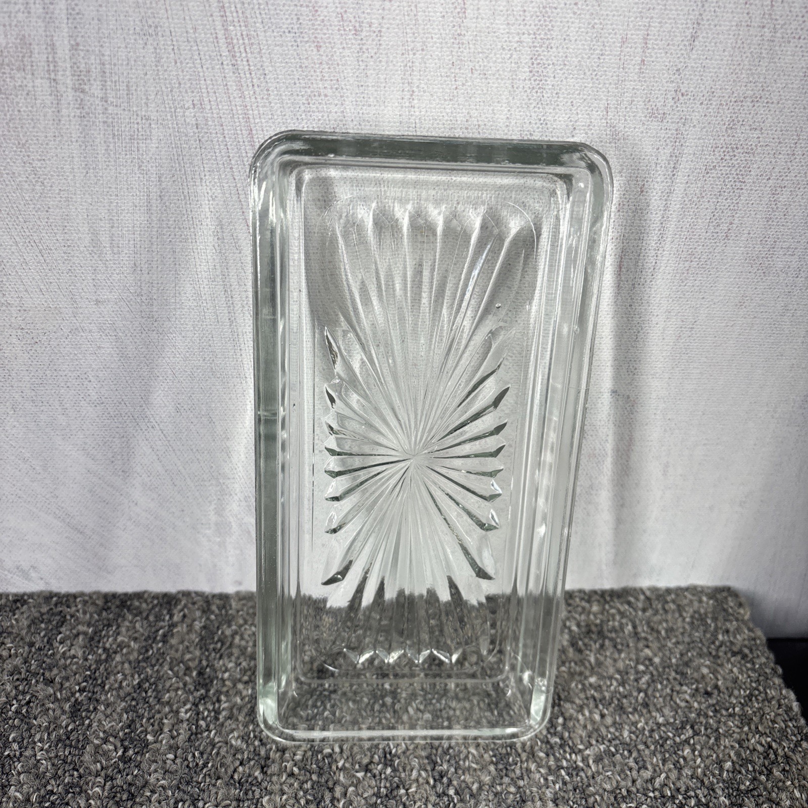 Vtg Pressed Glass Rectangular Relish Tray/ Butter Dish/ Trinket Dish replacement