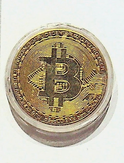 Bitcoin Collectible Coin Physical Crypto Commemorative with Protective Case