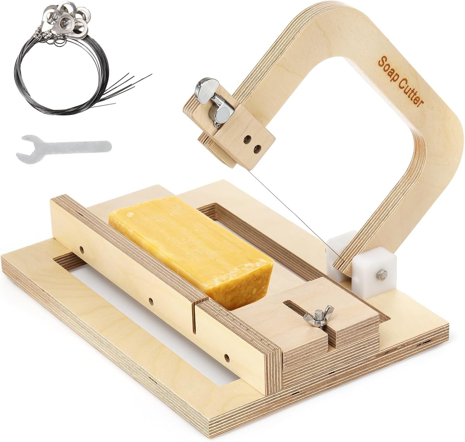 Coloch Wood Soap Cutter Adjust Single Wire Slicer Tool for Soap, Cheese, Butter