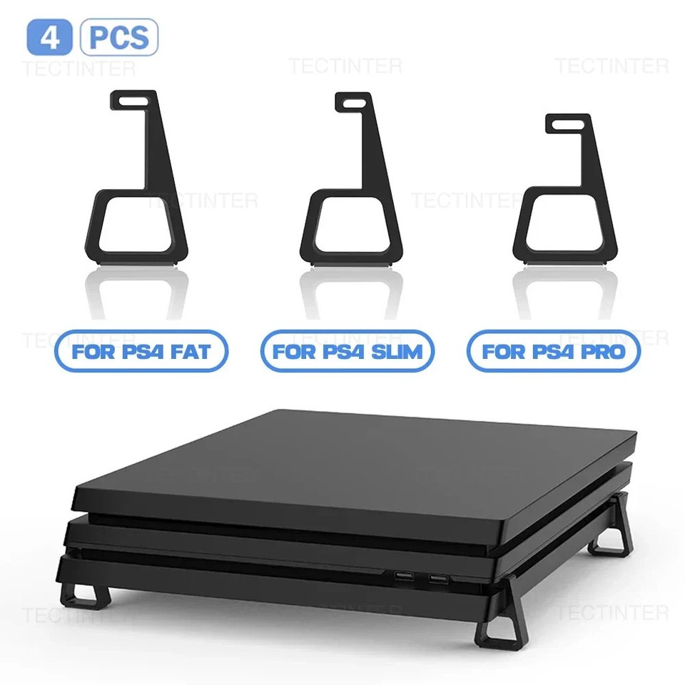 4Pcs Cooling Horizontal Holder for PS4/Pro/Slim Console Heighten Feet Bracket St