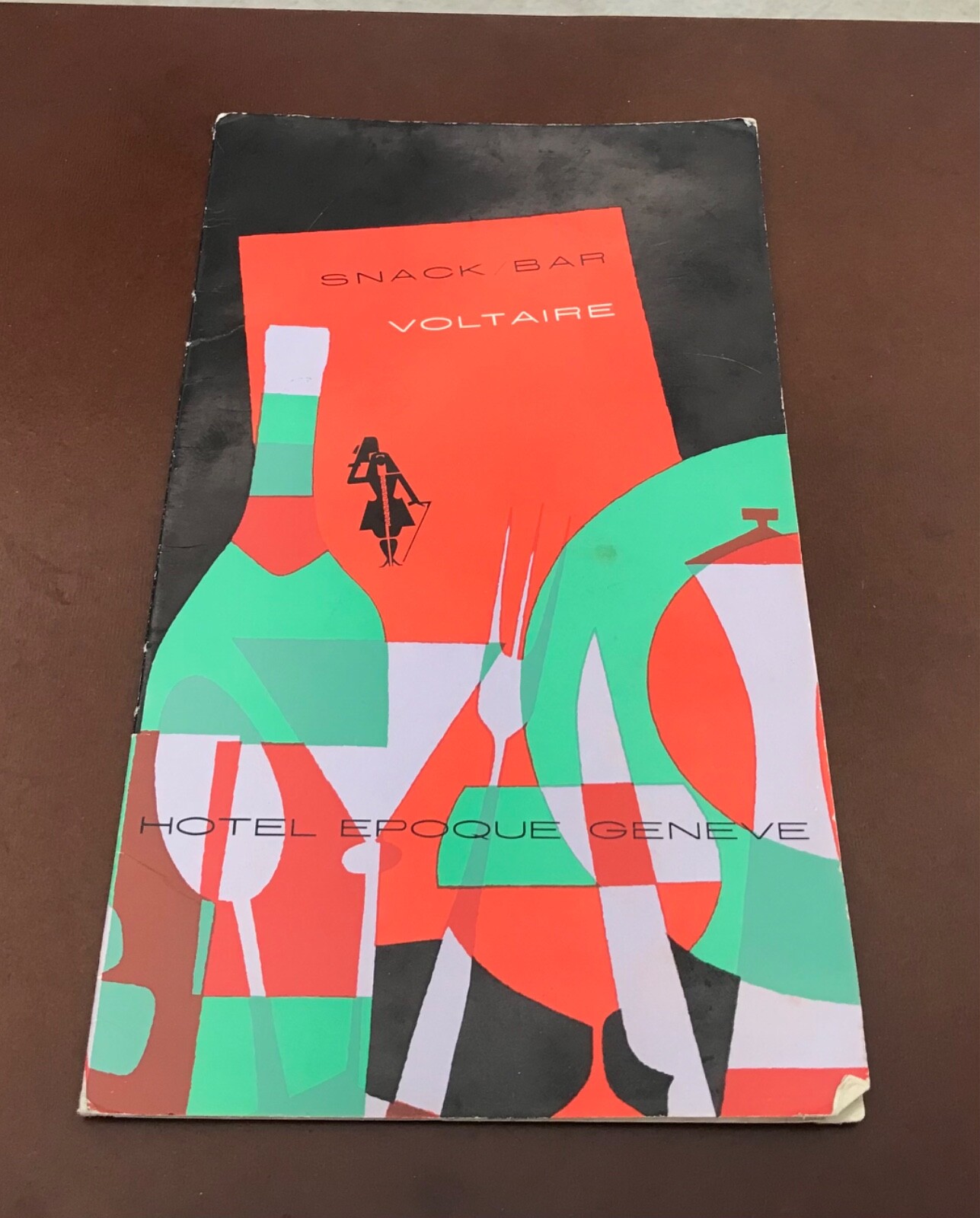 VTG Menu..Hotel Epoque Geneve..Voltaire Snack Bar