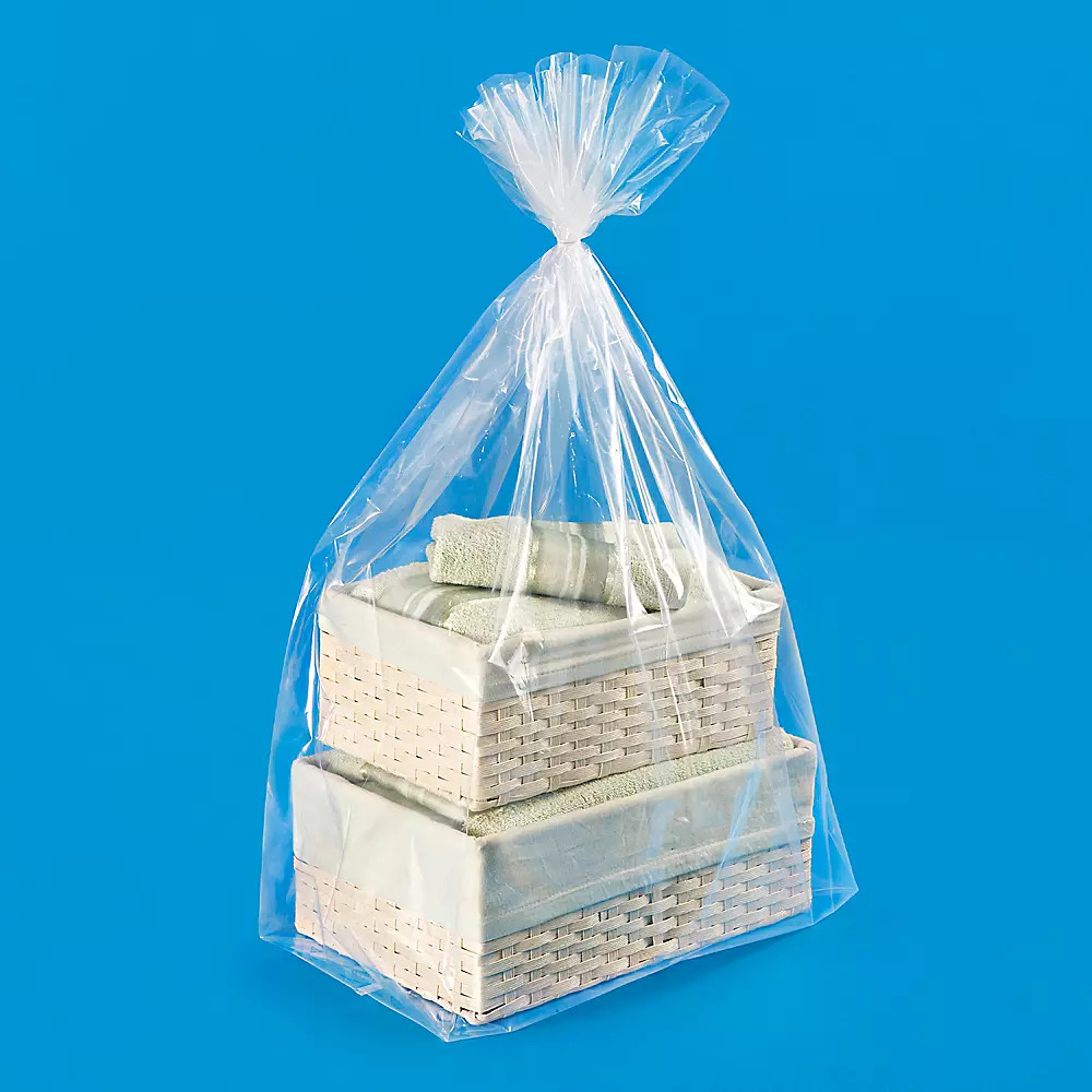 Pack of 250 15 x 9 x 32" 2 Mil Gusseted Poly Bags