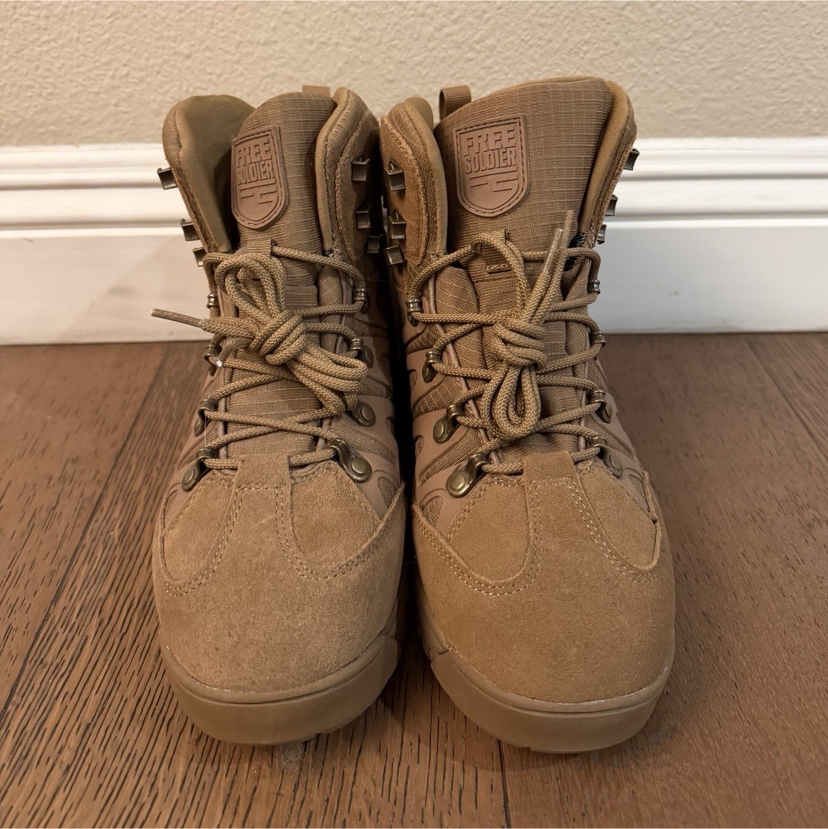 FREE SOLDIER Waterproof Oil Resistant Tactical Boots Brown Desert Men's US 9